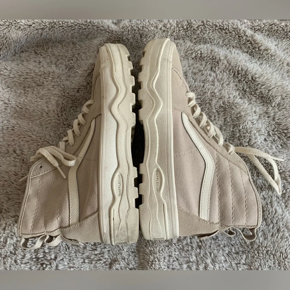VANS Beige Sentry Sk8-Hi WC High Top Unisex Lugged Soles Sneakers 6.5M 8W - Picture 6 of 9